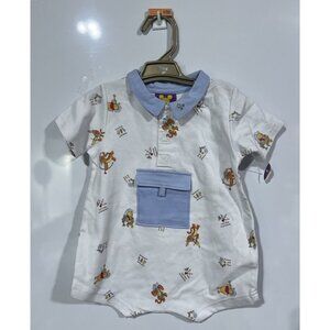 Vintage NWT Disney Winnie the Pooh Baby Romper 6-9 Month Made in Macau 90s